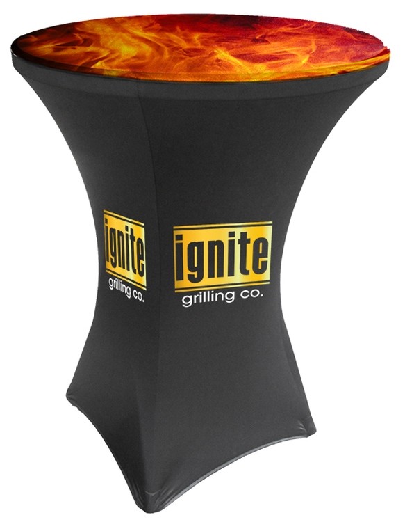Contour stretch round table cover