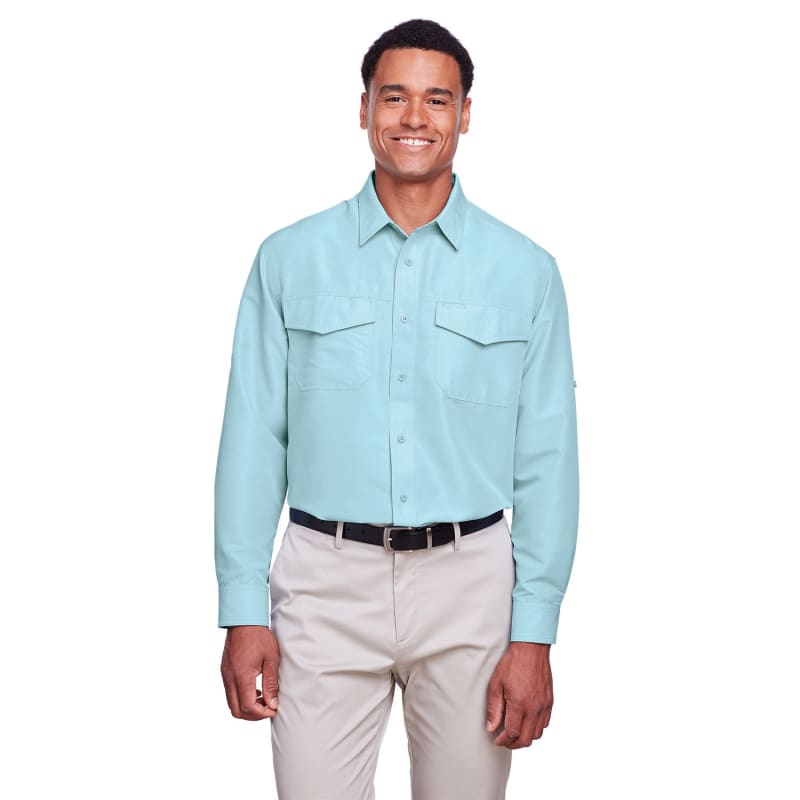 Harriton Men's Key West Long-Sleeve Performance Staff Shirt 12