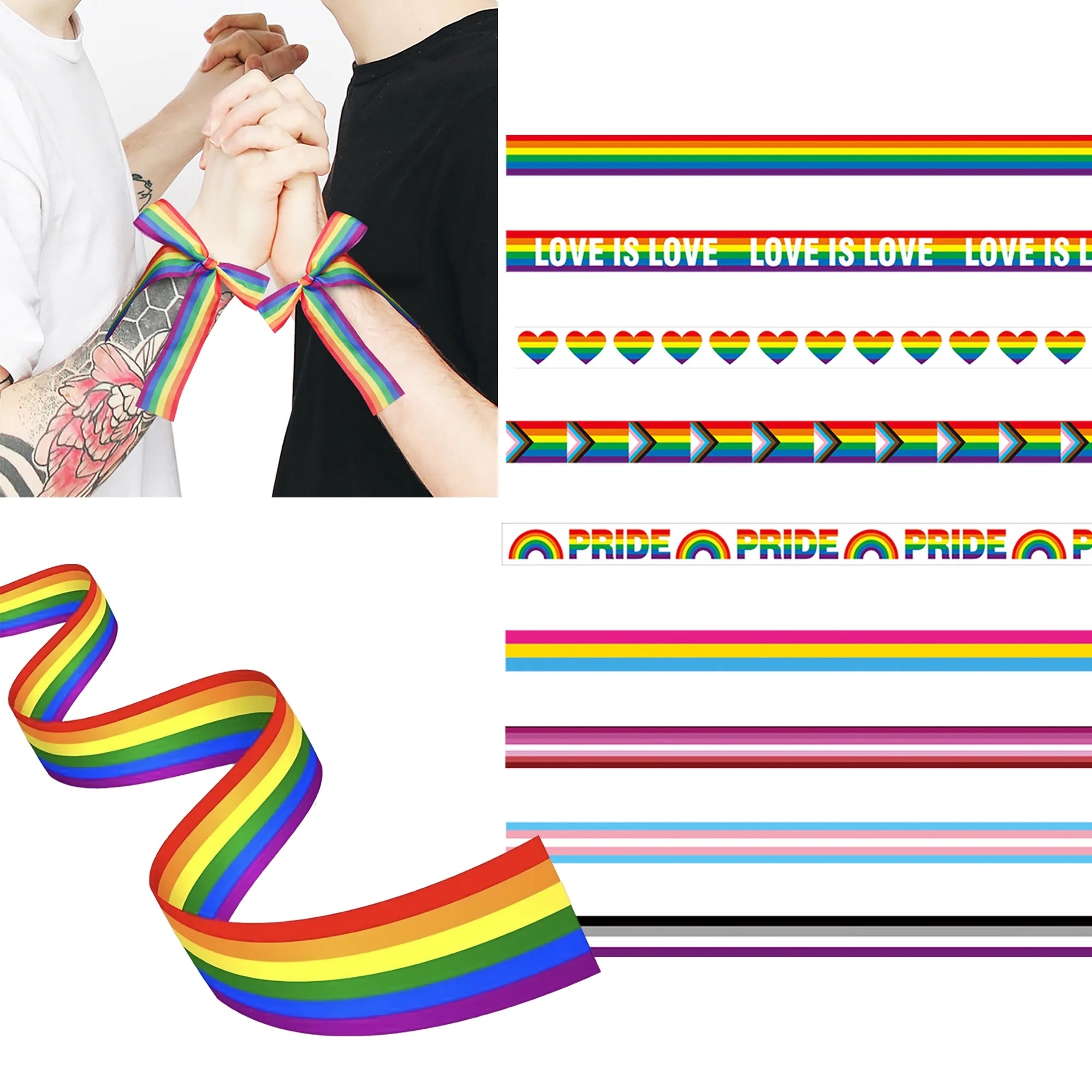 Rainbow Long Ribbon Pride Event Decoration MOQ 100PCS 3