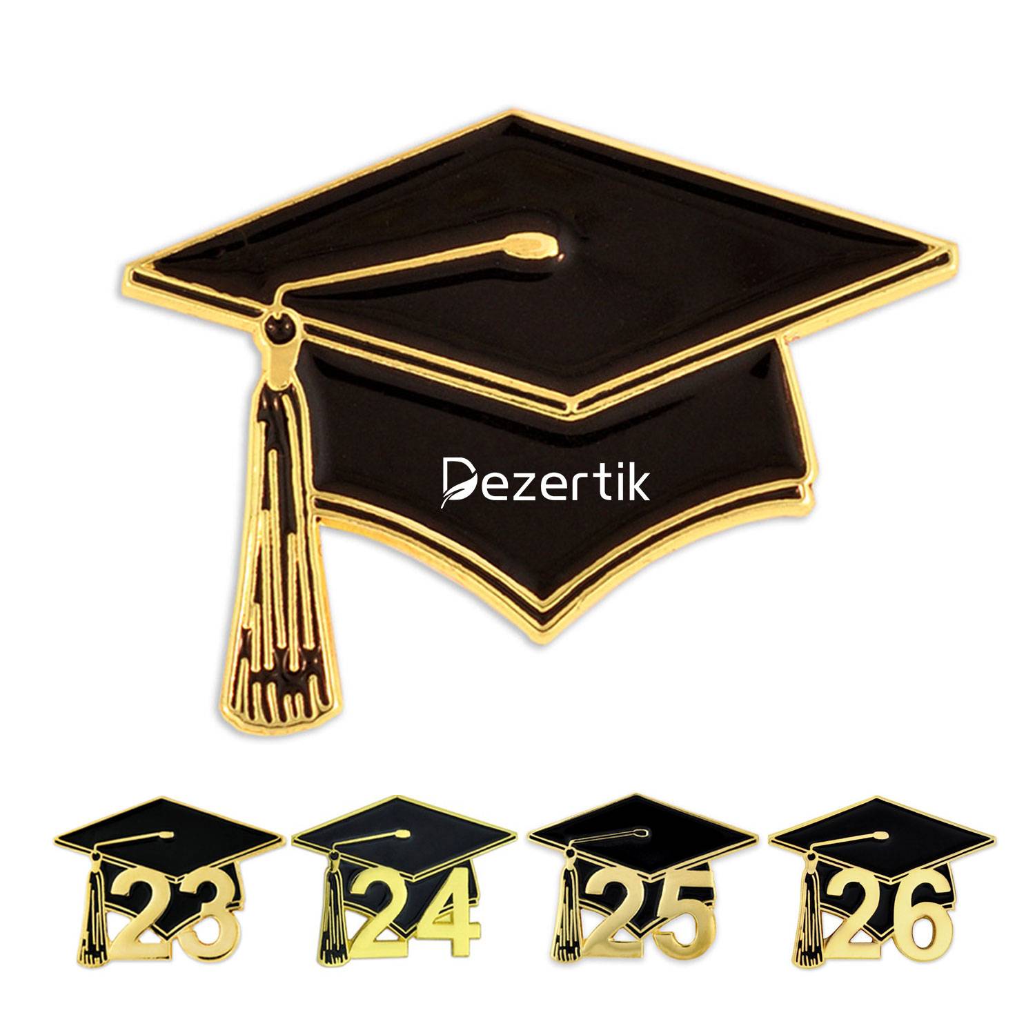 Creative Graduation Season Enamel Hollowed-Out Emblem