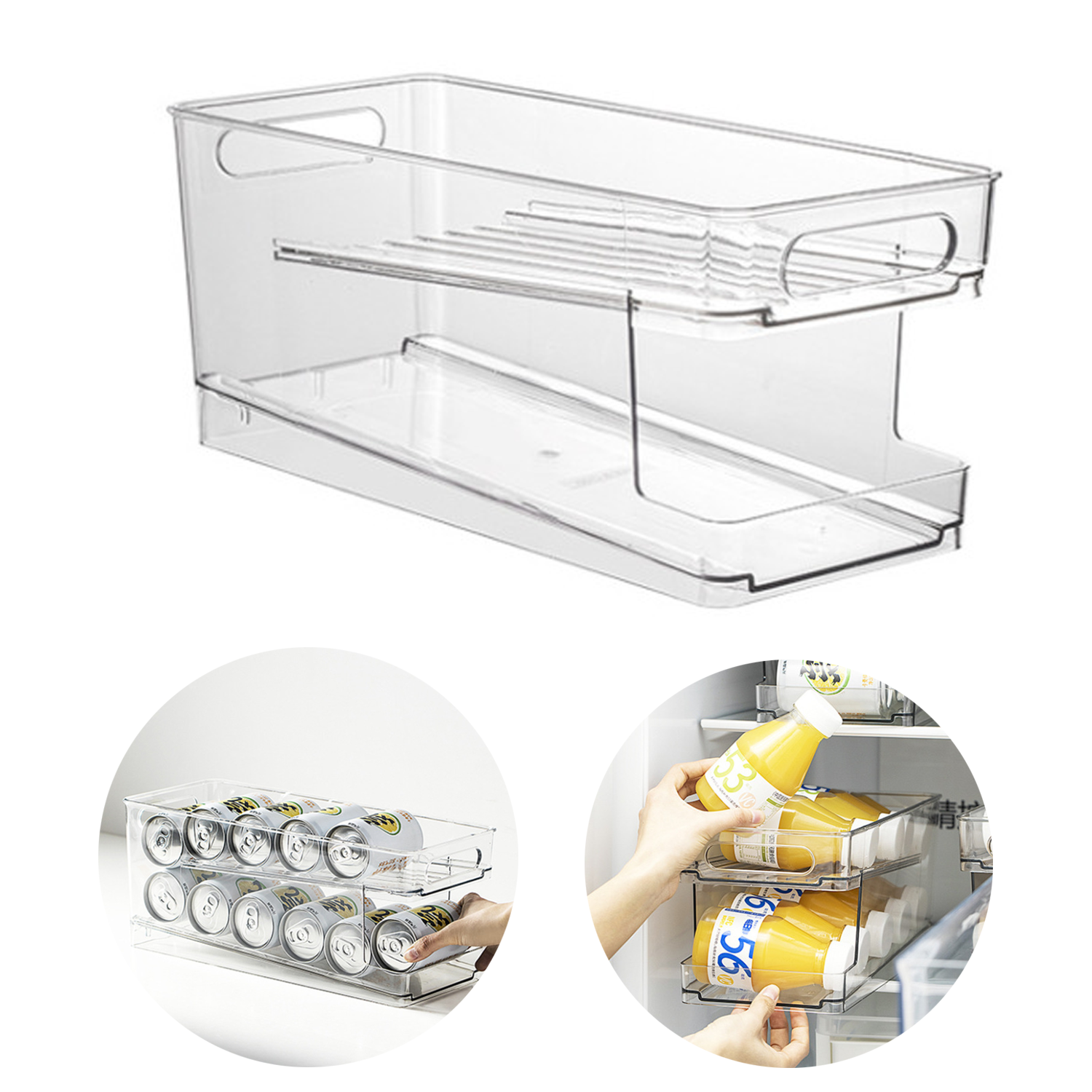 Auto Scrolling Water Bottle Organizer Bins 3