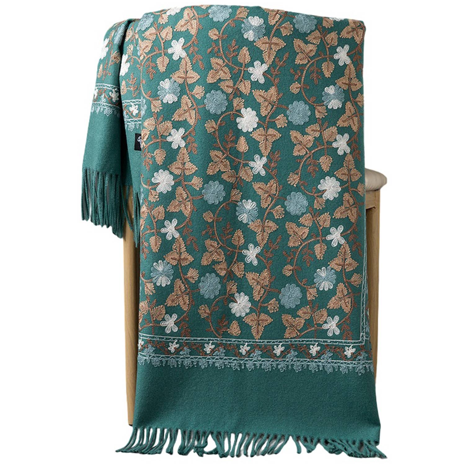 Womens Polyester Winter Tassel Wrap Shawl 3