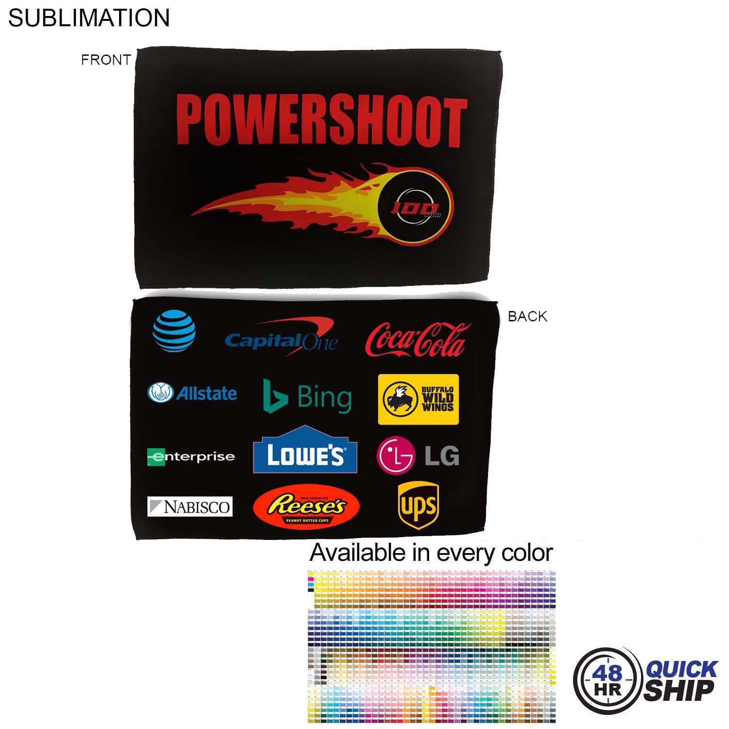 48Hr Quick Ship - Microfiber Moisture Wicking, Cooling, Sports Suede 2- Sided Towel, 12x18 3