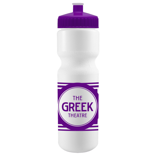 Cyclo-Cross 28oz Bike Bottle - White w/Push-Pull Lid 50