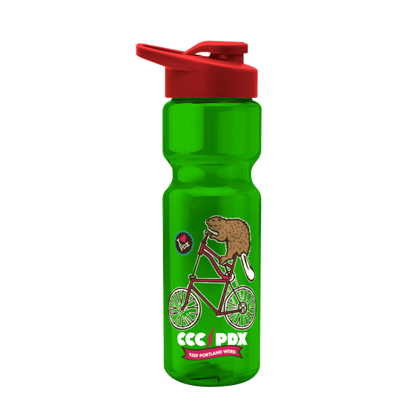 Blazer 28oz Transparent Bike Bottle w/Drink-thru Lid 319