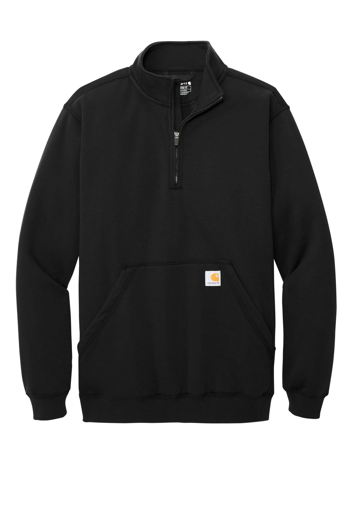 Carhartt Midweight 1/4-Zip Mock Neck Sweatshirt CT105294, custom hoodie or sweatshirt with logo imprint 1