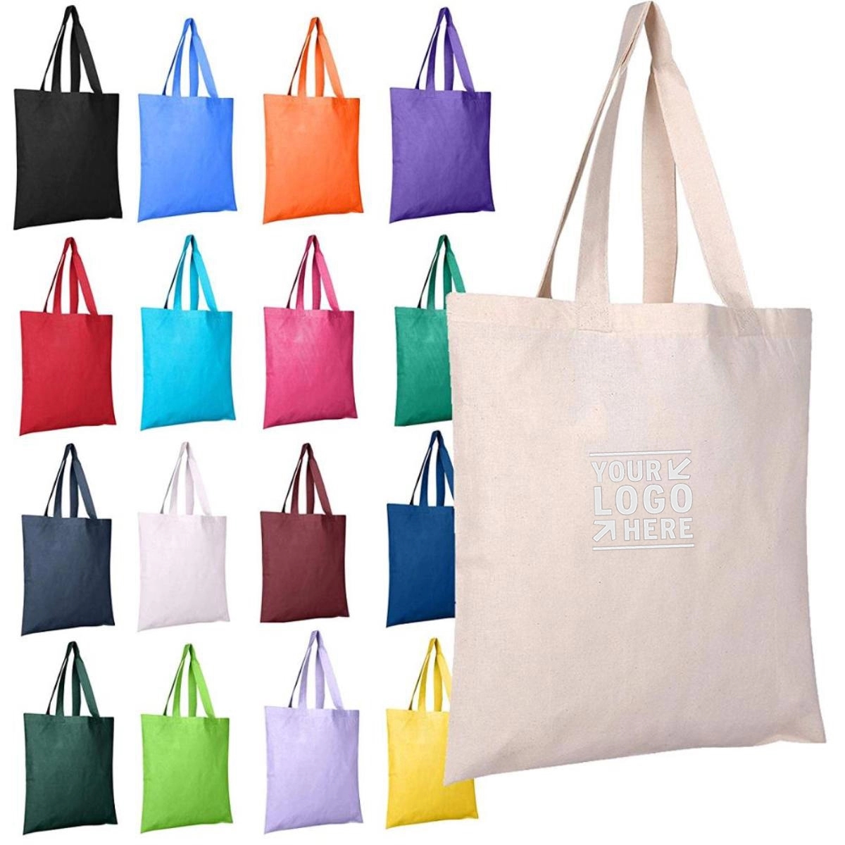 Wholesale Reusable Blank Canvas Cotton Tote Shopping Bag 1
