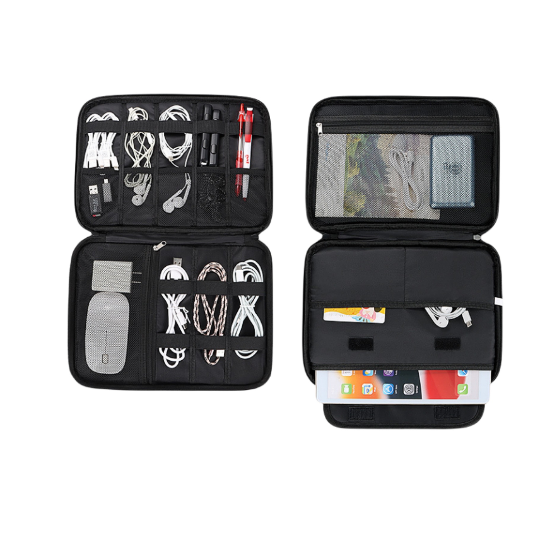 Double Layers Electronics Organizer Travel Case 2