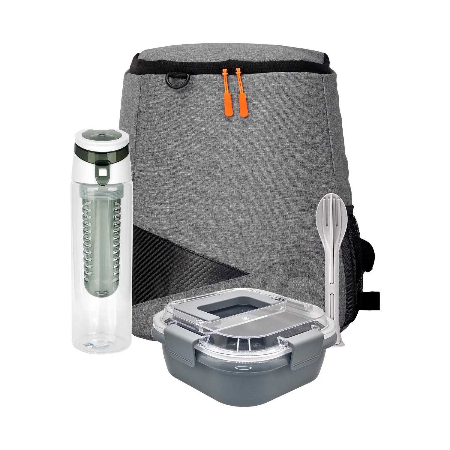 Trendy Lunch Box & Utensil Backpack Set 8