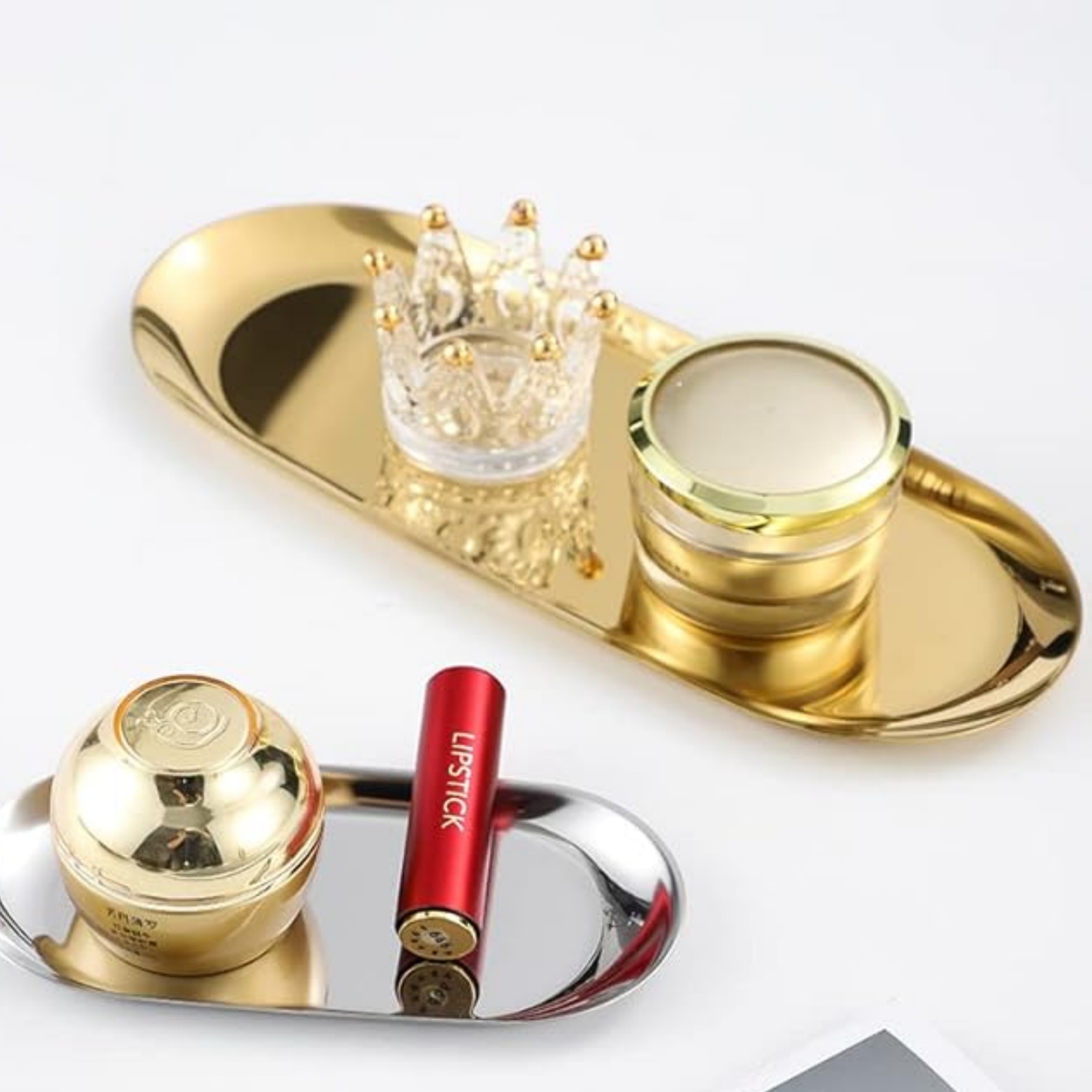Stainless Steel Tray Dresser Cosmetics Organizer, custom kitchen gadget with logo imprint 2
