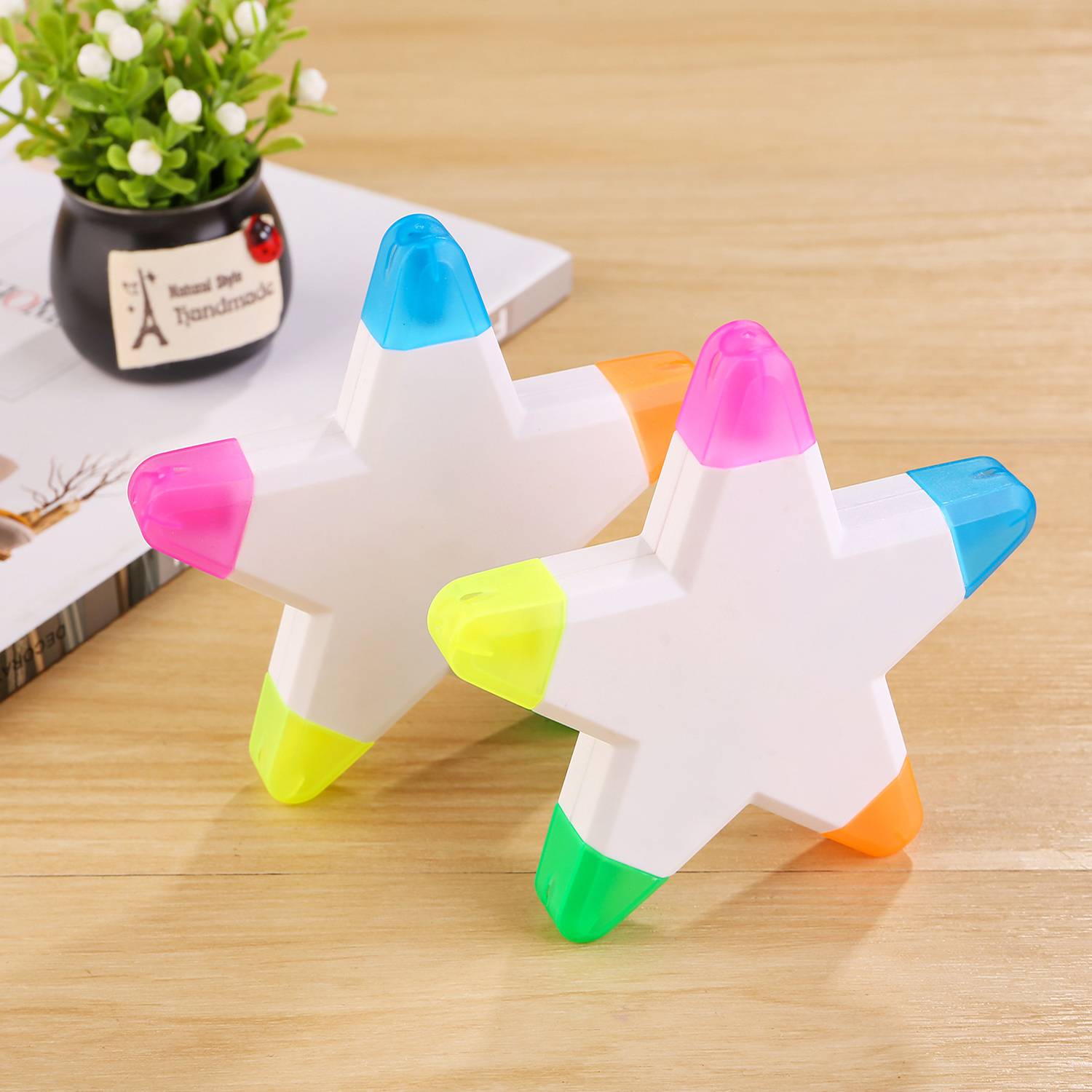 Creative Star Shape Fluorescent Highlighter Watercolor Pens 3