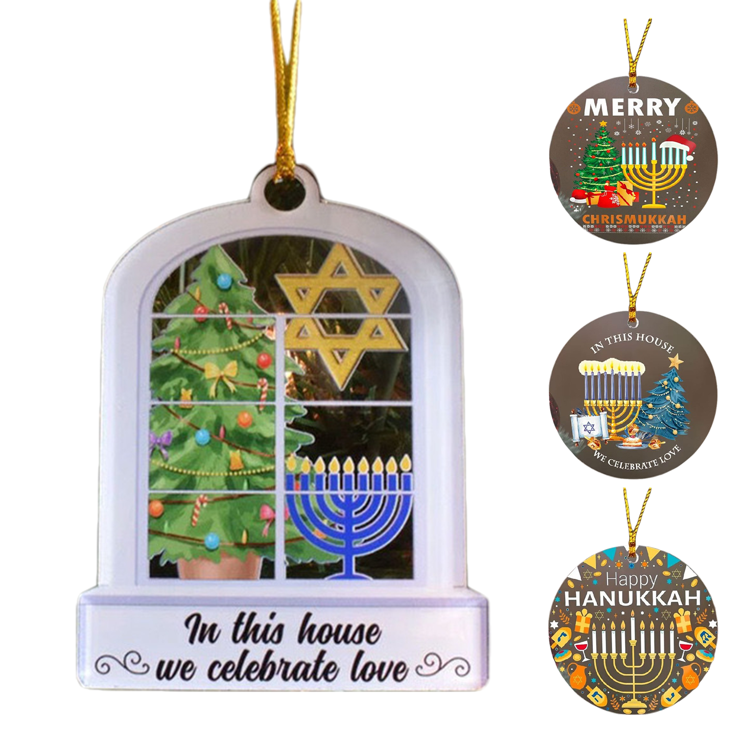 Hanukkah Acrylic Hanging Ornament 9
