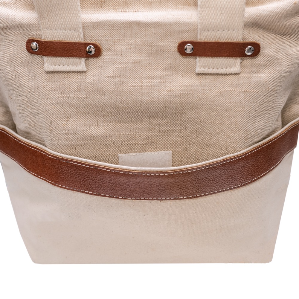 12 Oz. Jute/Cotton Blended Canvas Fusion Two Bag 4