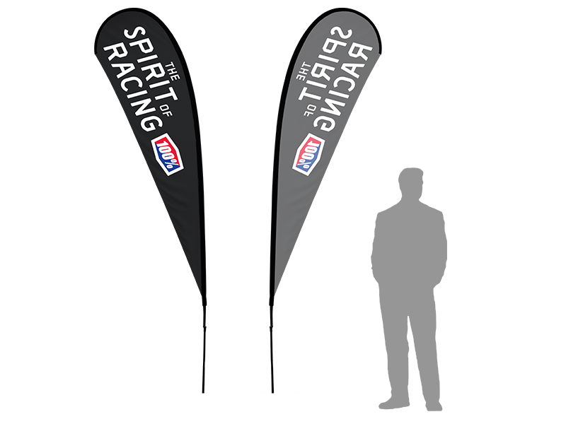 11ft Single Sided TearDrop Flag w/ Pole