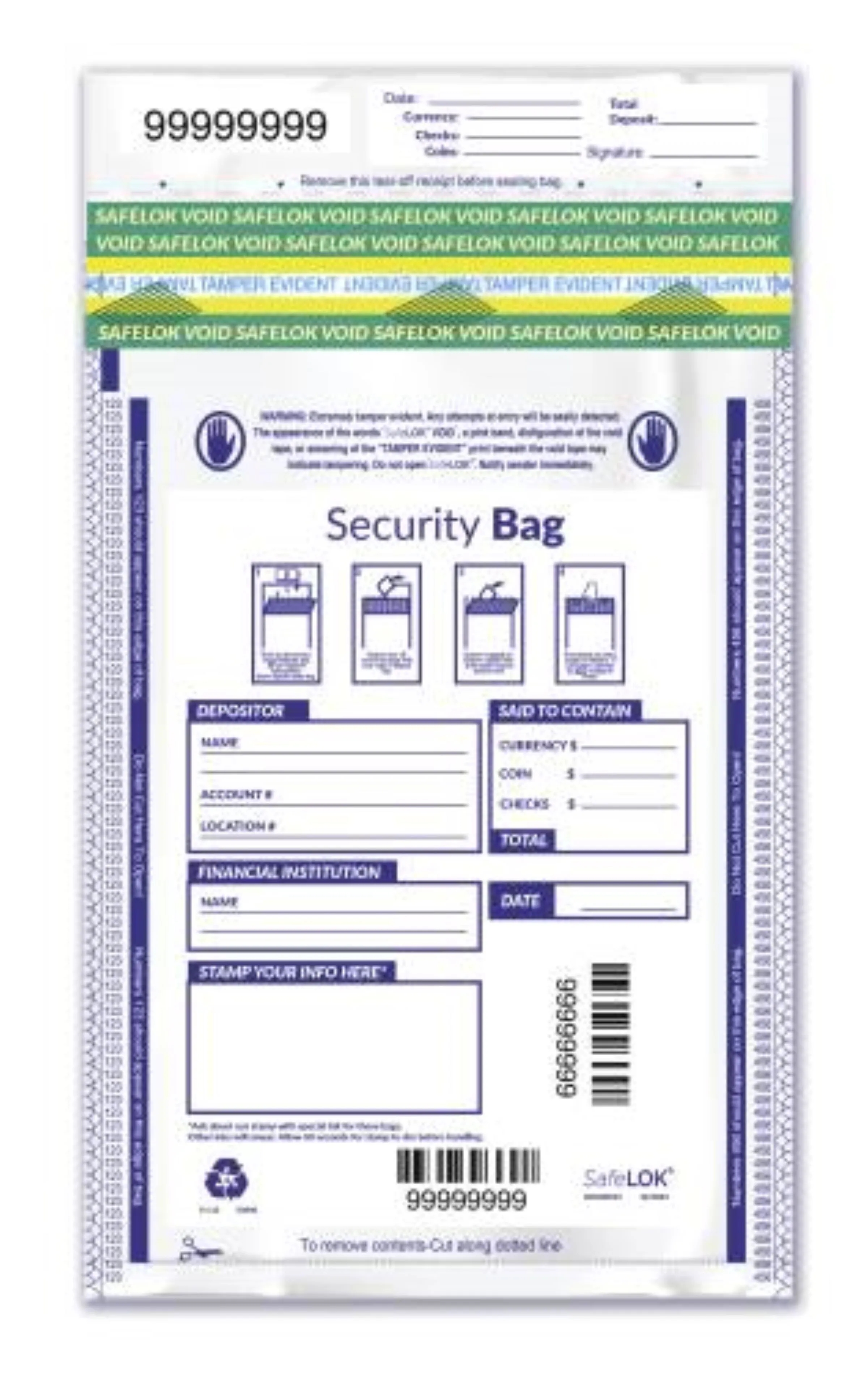 Deposit Bags, Single Pocket, Opaque 9 X 12" 2