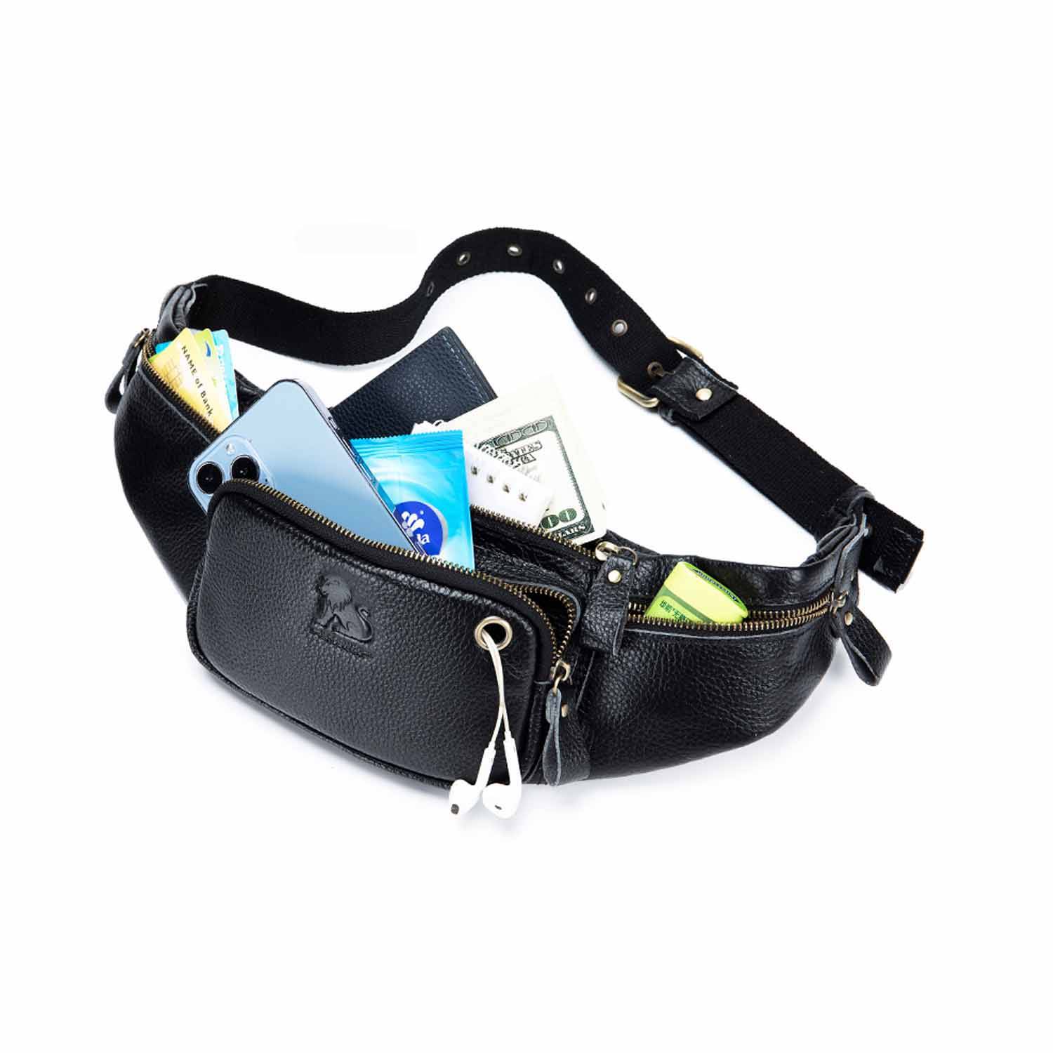 genuine leather men's Fanny pack 4
