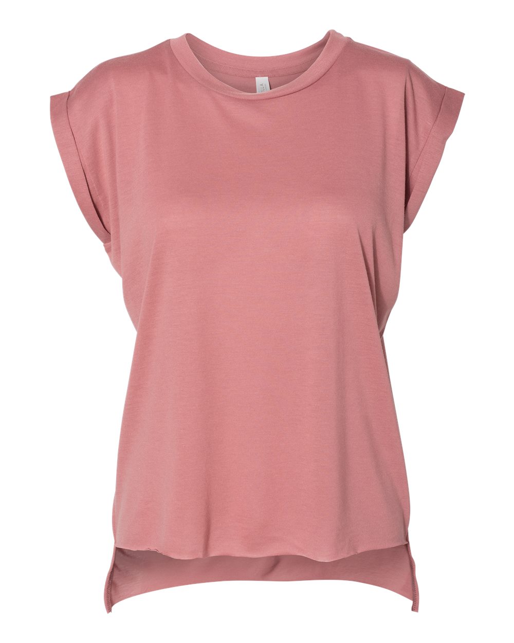 Women's Flowy Rolled Cuffs Muscle Tee - 8804 35