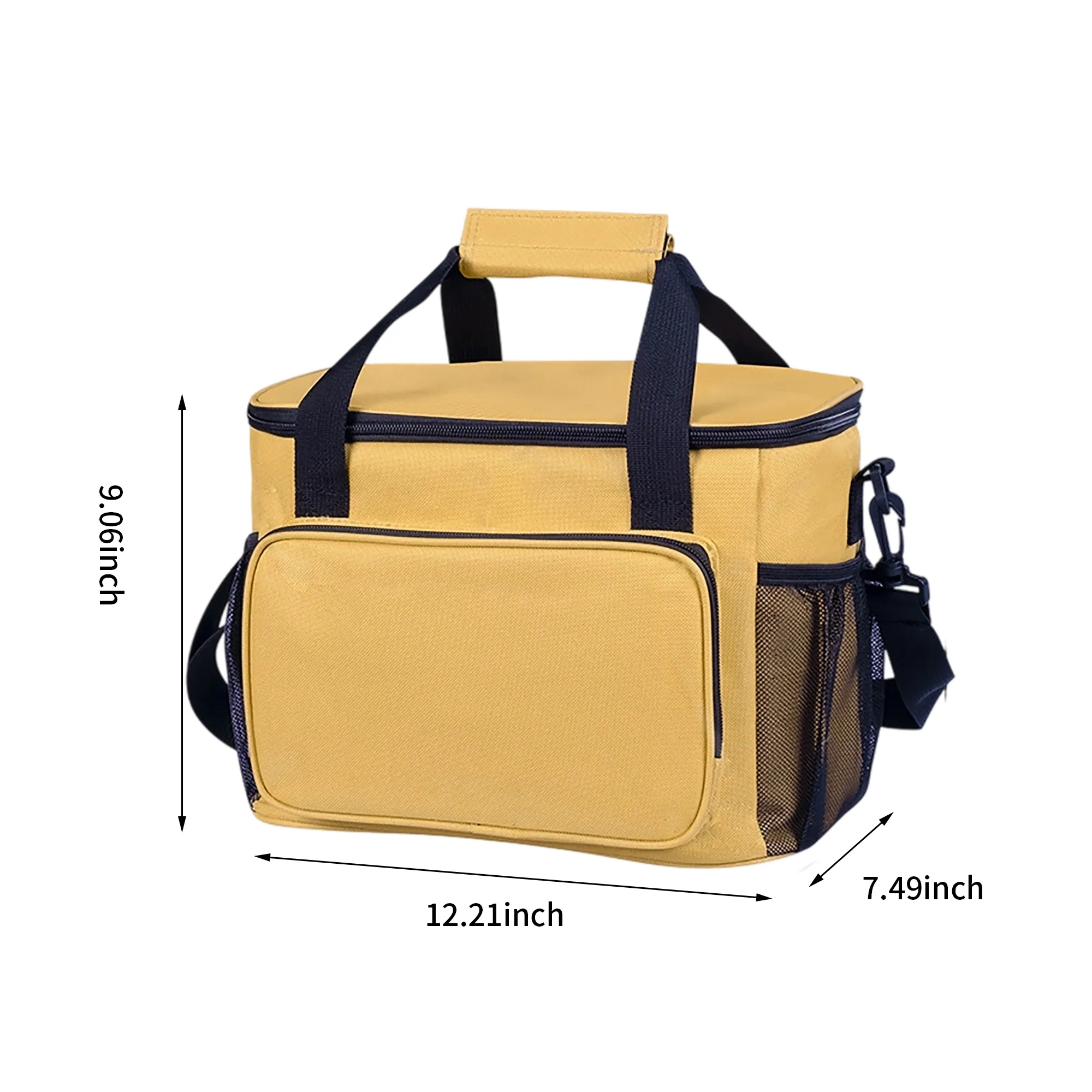 15L Waterproof Oxford Cloth Picnic Cooler Bag with Zipper 8