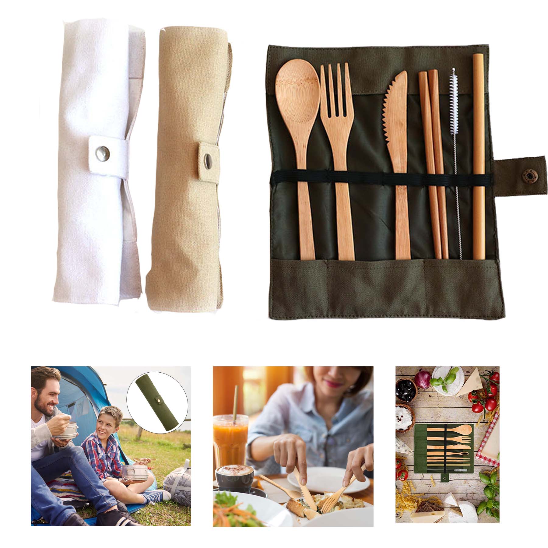 Eco-friendly Bamboo Cultery Set With Packet 1