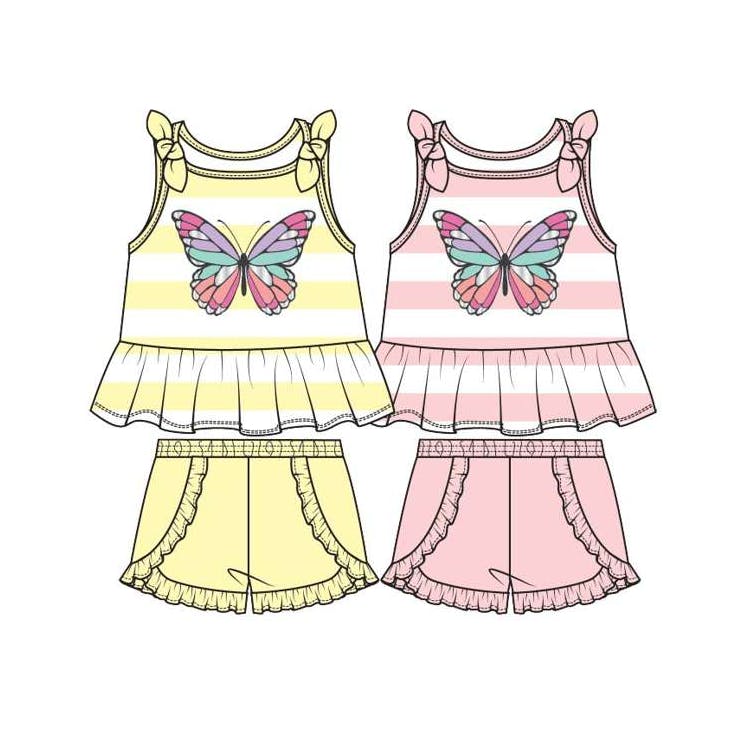 Little Girls' Knit Short Sets - Assorted Colors Sizes 4-6X