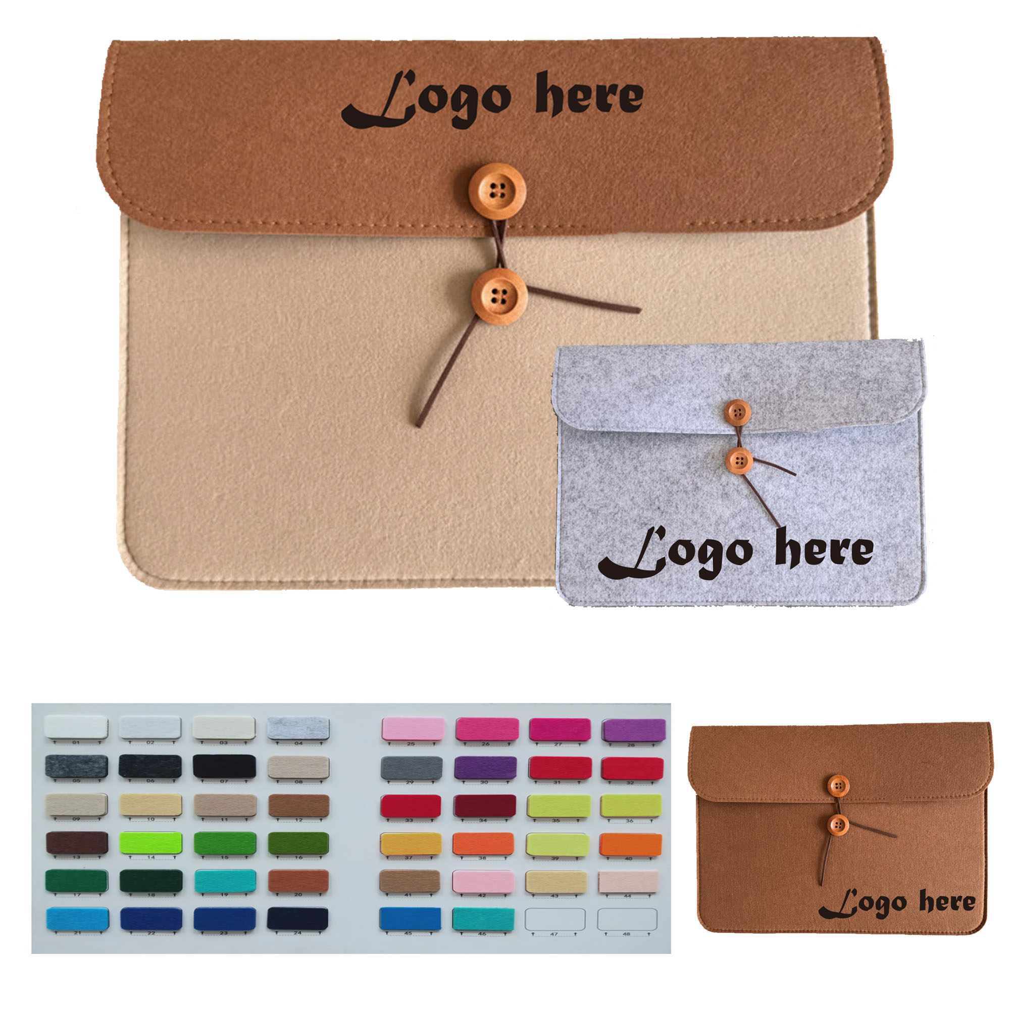 MOQ100 Button-Type Felt File Folder 2