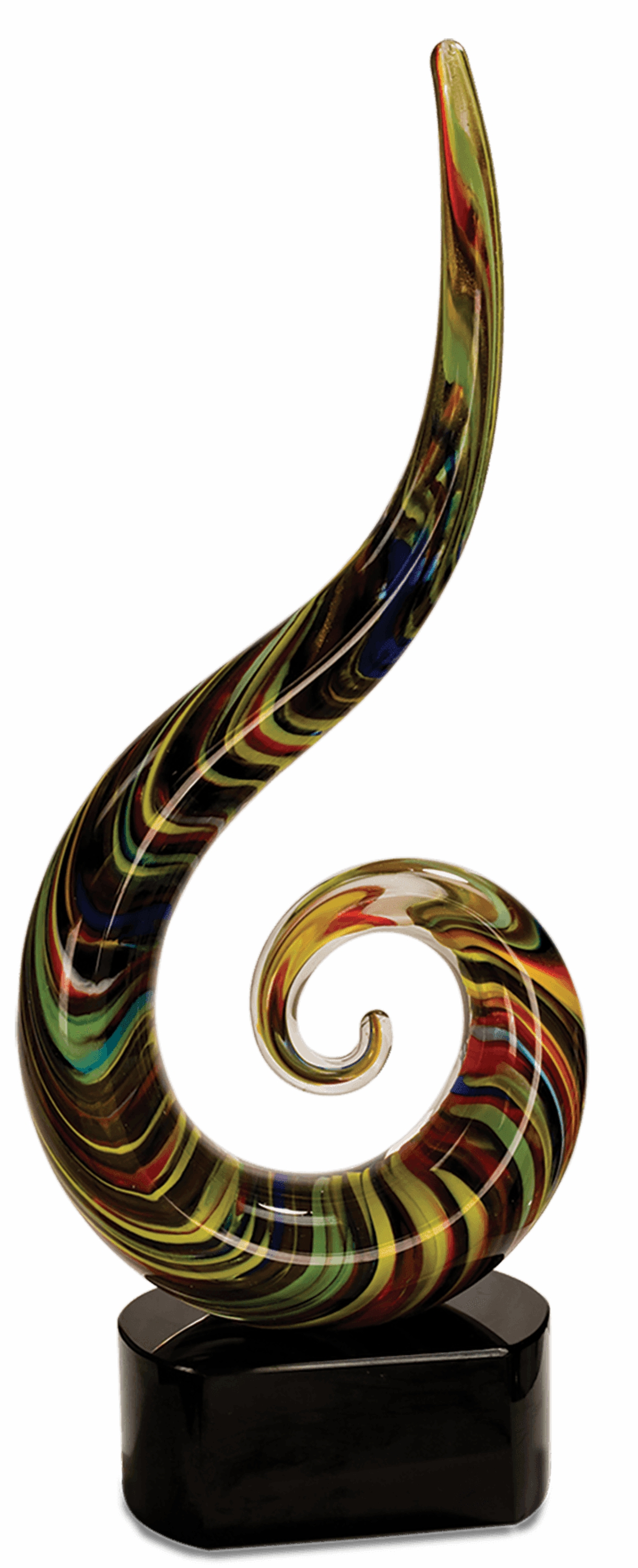 15 1/2" Color Swoop Art Glass Award 3