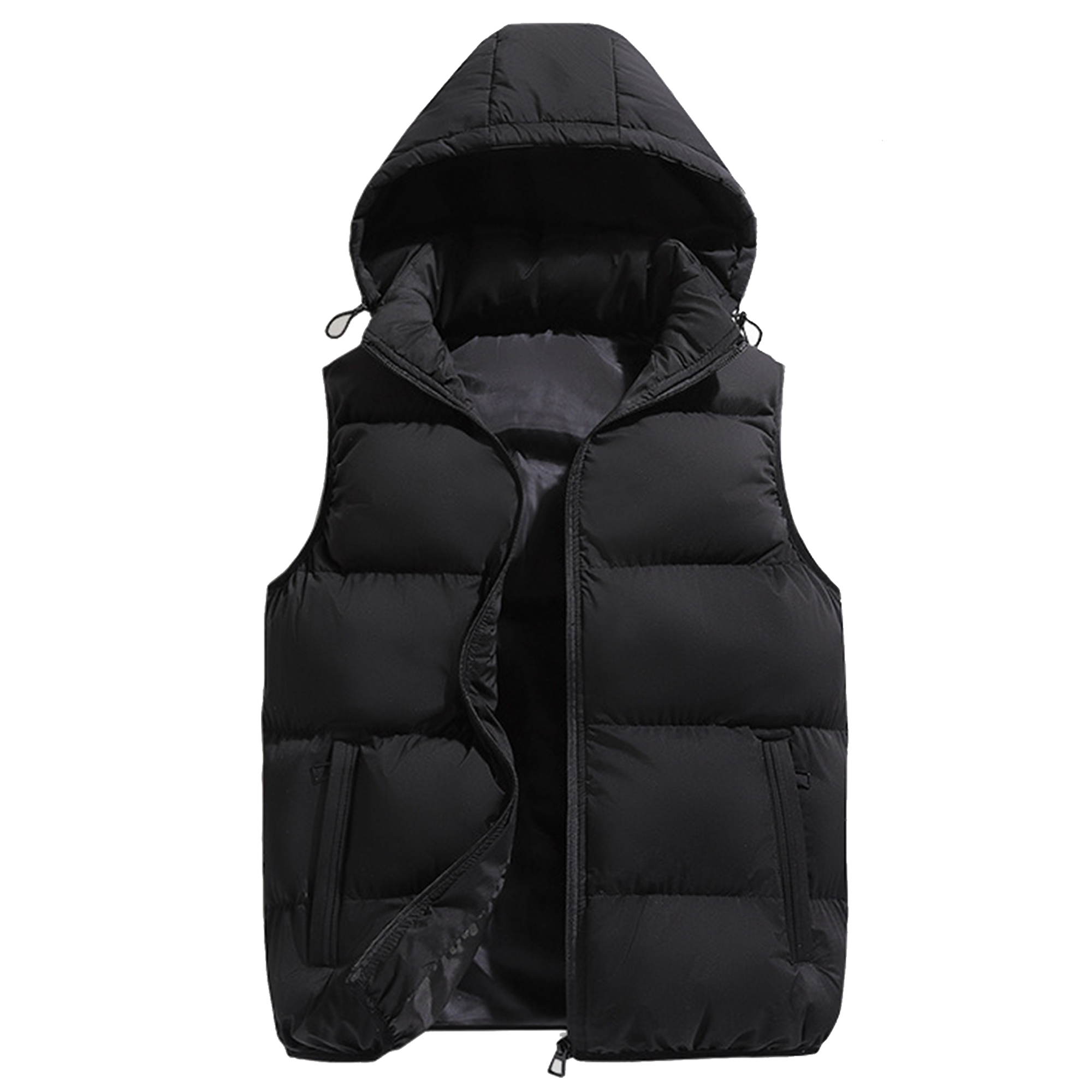 Solid Color Hooded Vest for Men 7