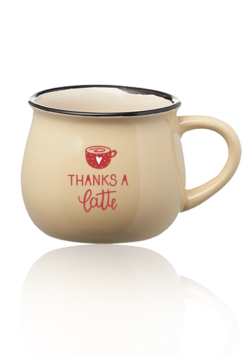12 oz. Two Tone Glossy Pottery Coffee Mugs 3