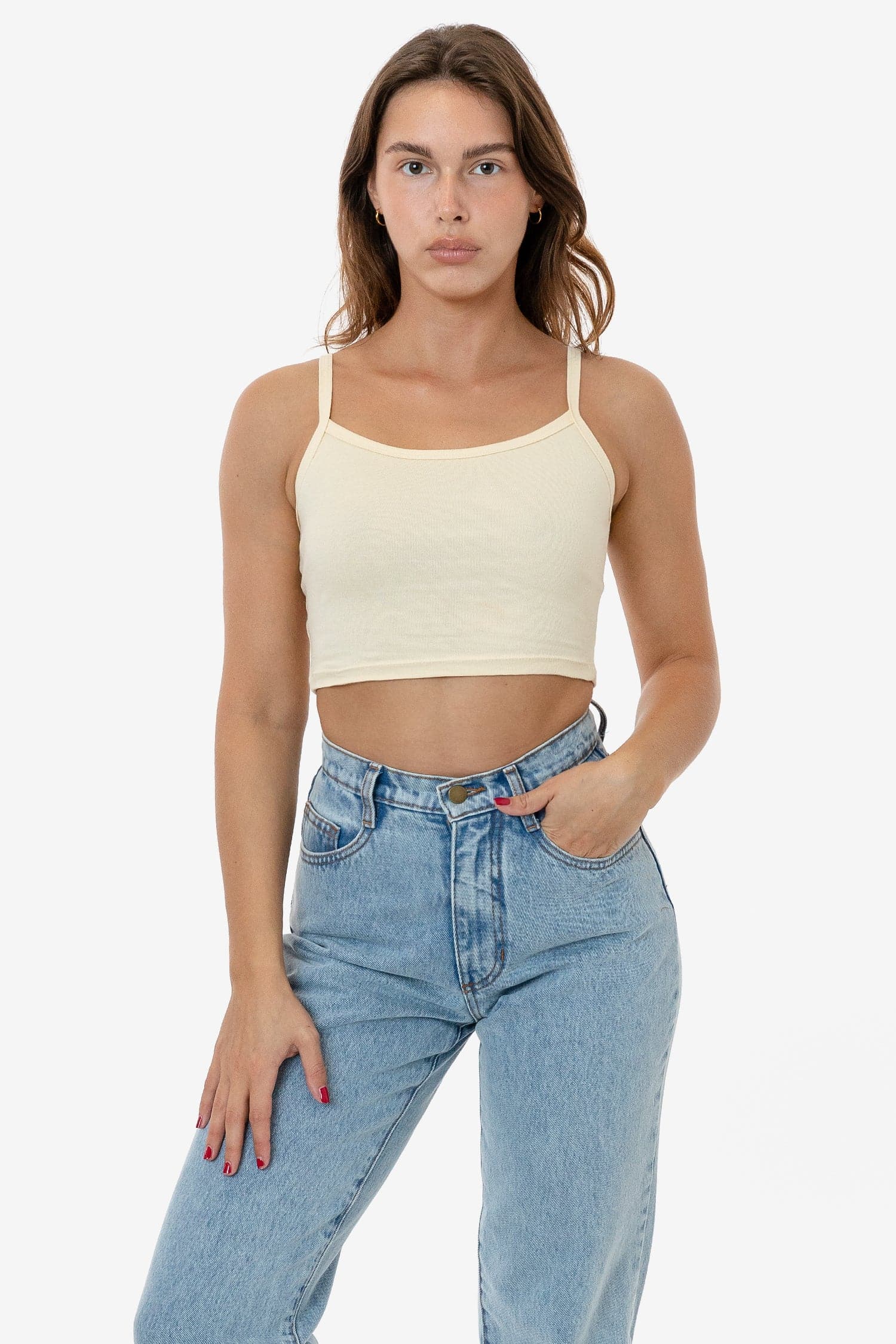 BABY RIB SPAGHETTI CROP TANK 7