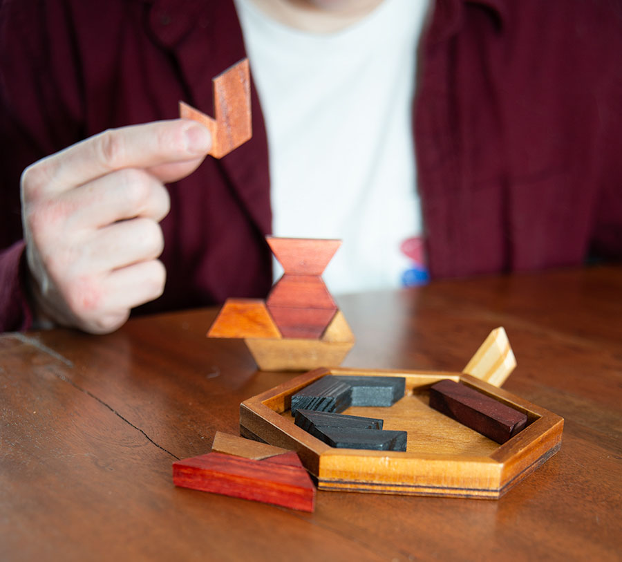 Wood Hexagon Puzzle 8