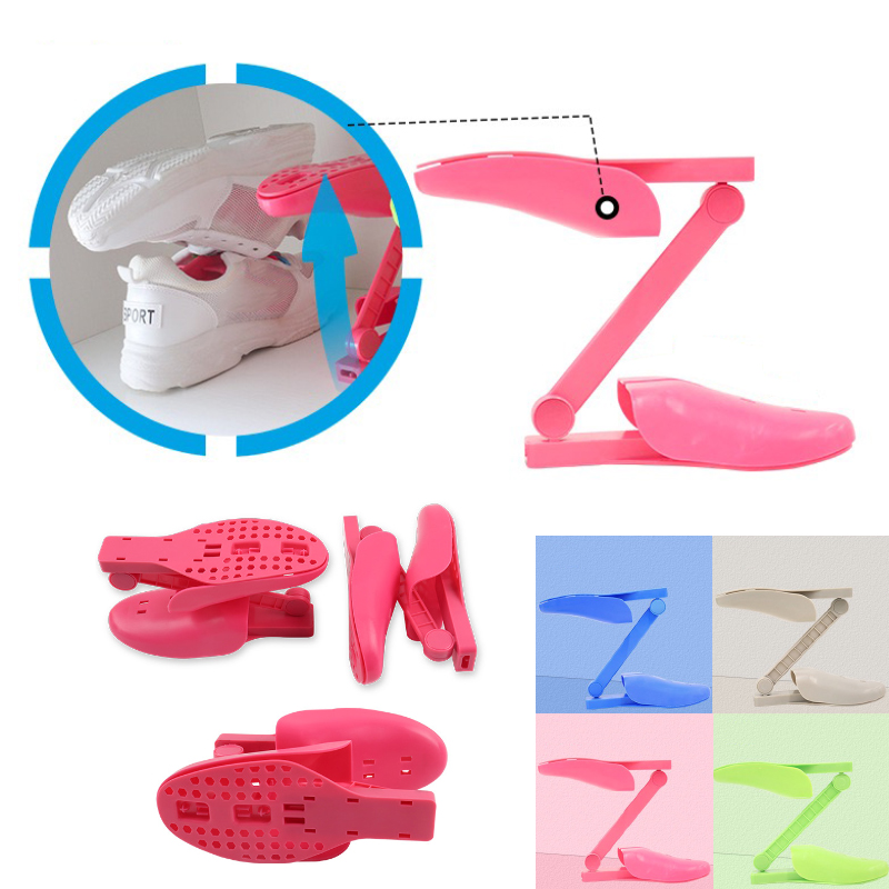 Foldable Double Layers Shoes Rack Space Saver 2
