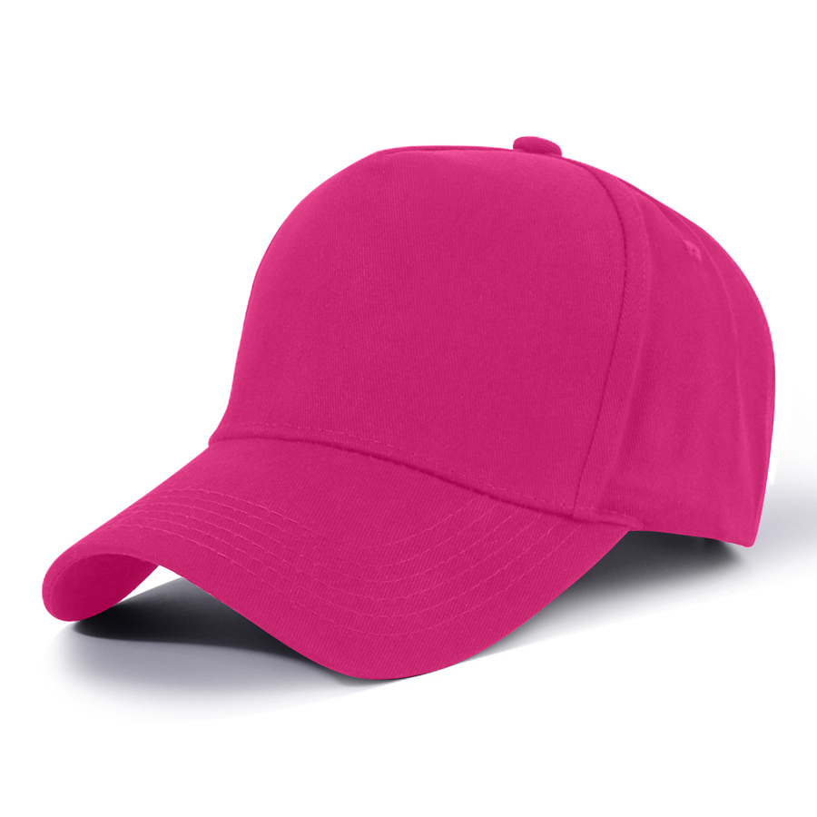 Stock Solid Color Cotton 5-Panel Baseball Cap 52