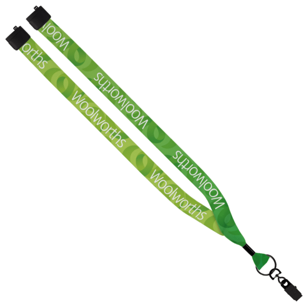 3/4" rPET Dye-Sublimated Lanyard w/ Metal Crimp & Metal Split-Ring 39