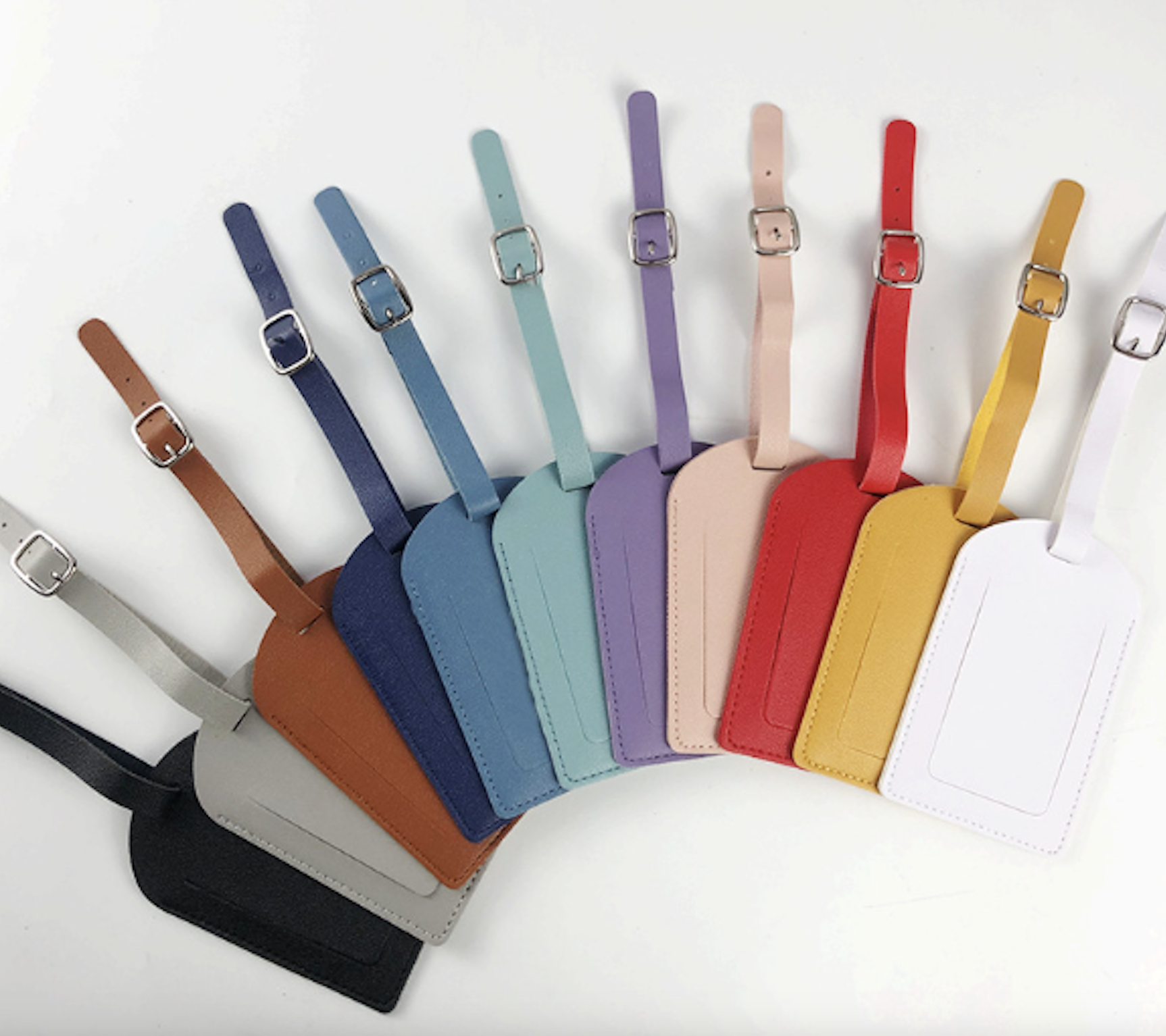 Flip Open PU Leather Luggage Tag 2