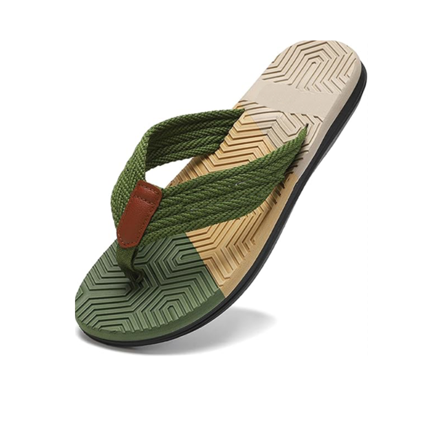 Three Colors Spliced Men'S Flip Flops 6
