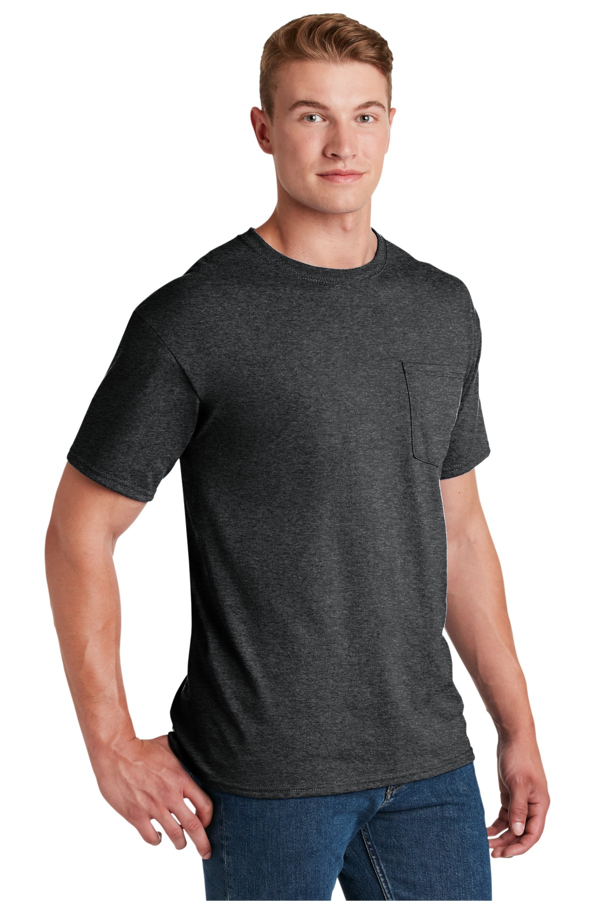 Jerzees - Dri-Power 50/50 Cotton/Poly Pocket T-Shirt. 29MP 29