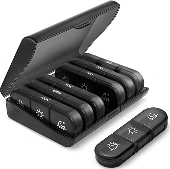 Portable Travel Pill Box 7 Day / Large Pill Containers 11