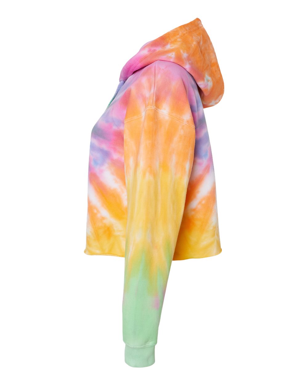 Women's Tie-Dyed Crop Hooded Sweatshirt - 8333 22