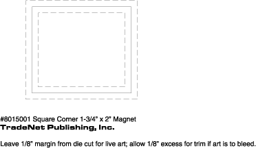 Magnet - 2x1.75 Square Corners - 25 Mil. 4