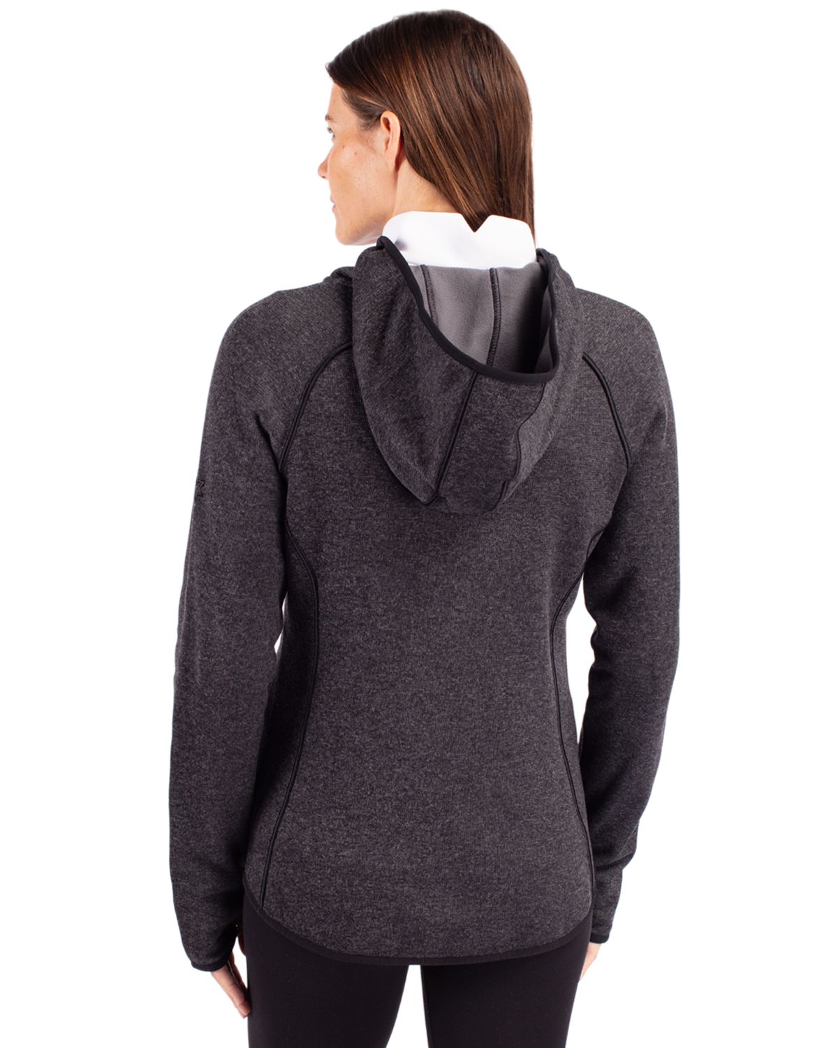 Cutter & Buck Mainsail Sweater-Knit Womens Full Zip Hooded Jacket 26