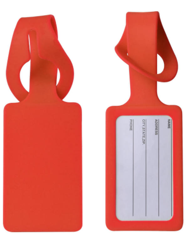 Rectangular Silicone Luggage Tag 3