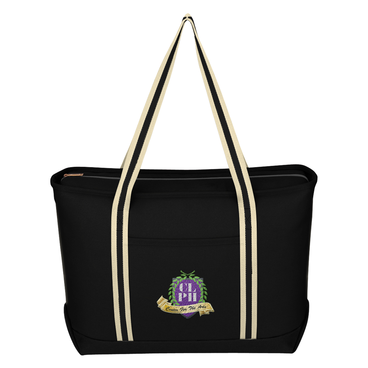 Large Cotton Canvas Admiral Tote Bag, custom tote bag with logo imprint 2