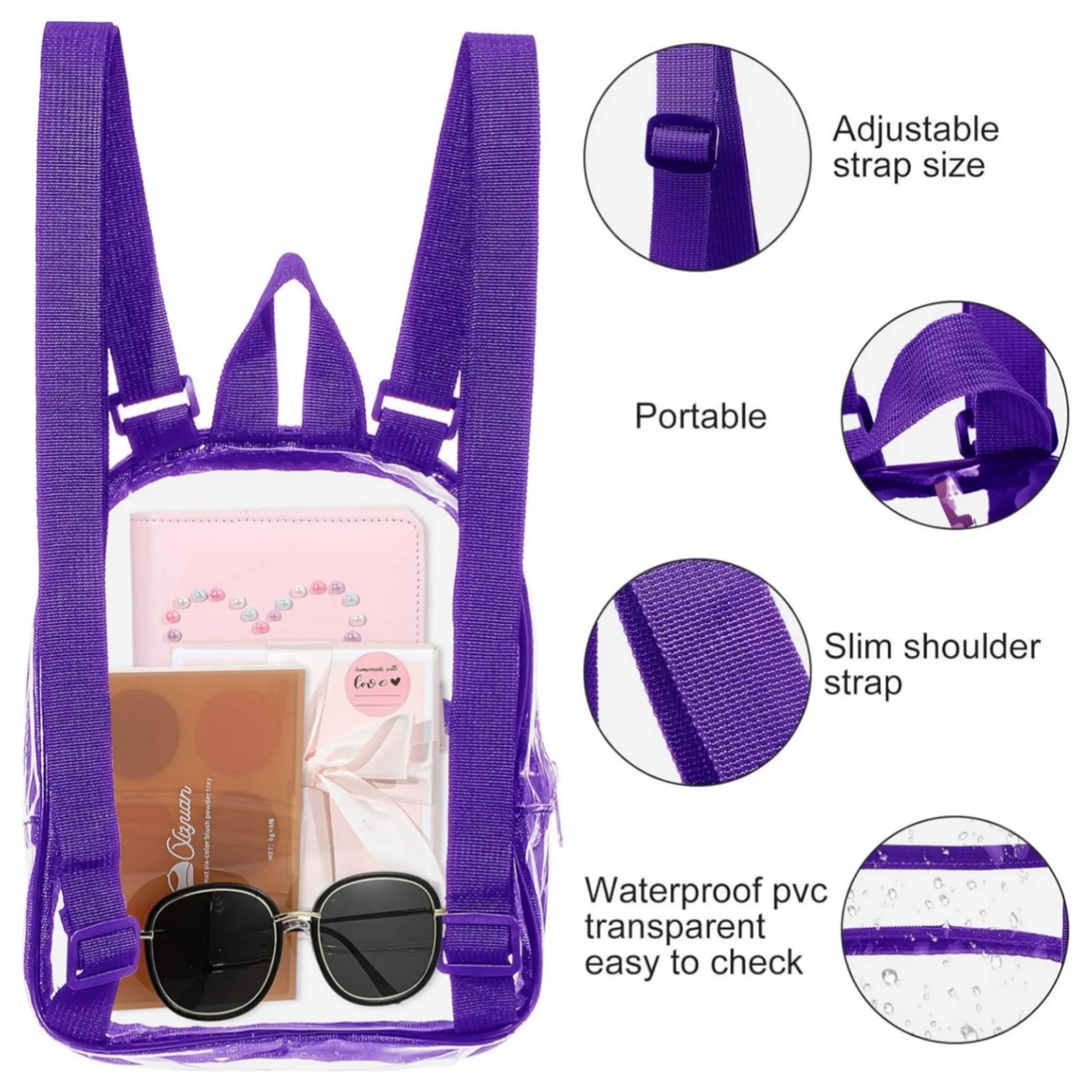 Clear Waterproof Mini PVC Backpack 17