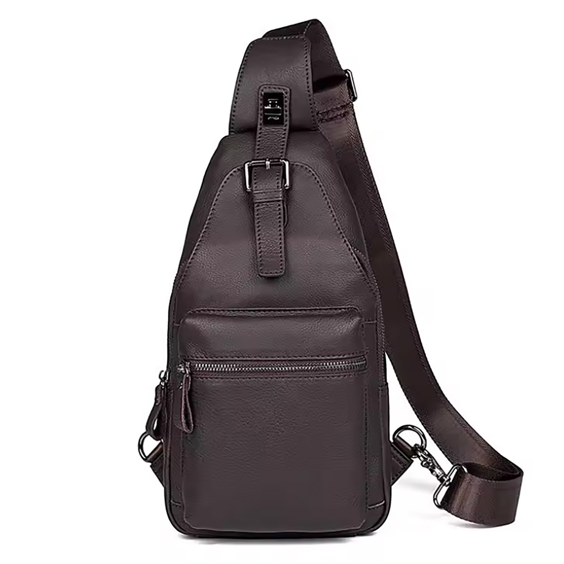 Vintage Leather Cross Body Chest Bag 2