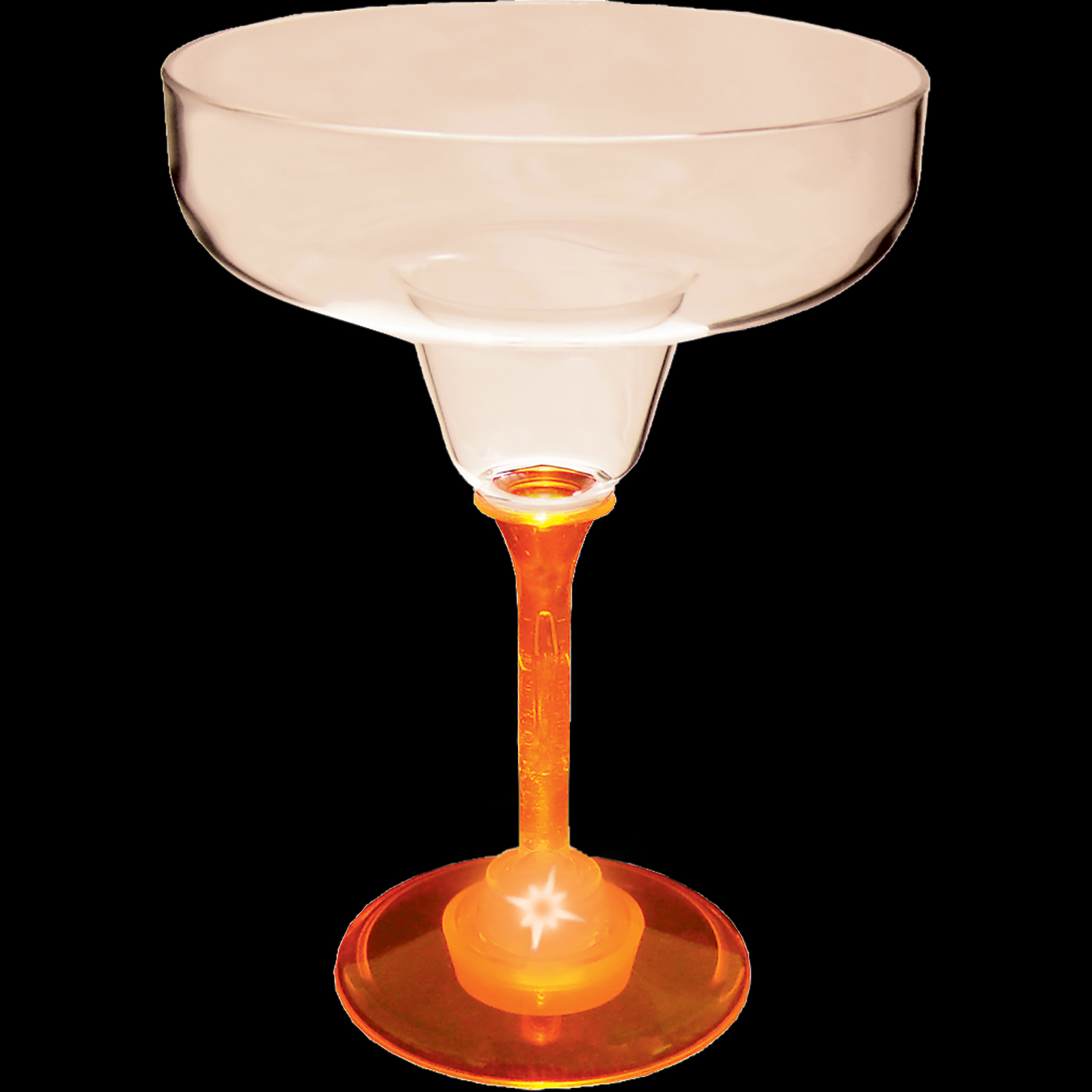 12oz Light Up Standard Stem Plastic Margarita Glass