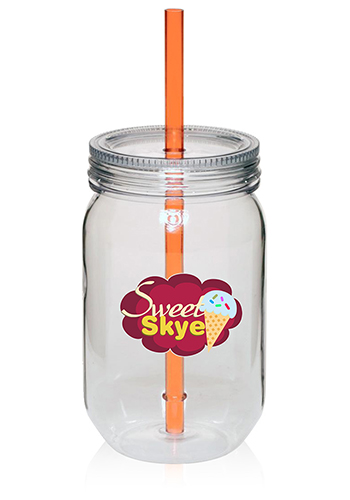 24 oz. Single Wall Mason Jars 6
