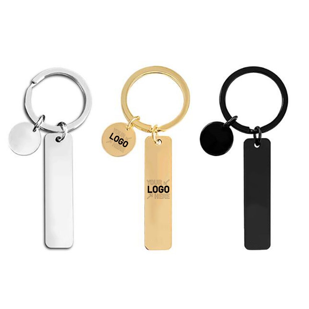 Personalized Pendant Stainless Steel Keychain 2