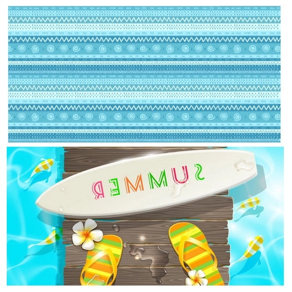 30" x 60" Full Color Sublimation Microfiber Beach Towel 14