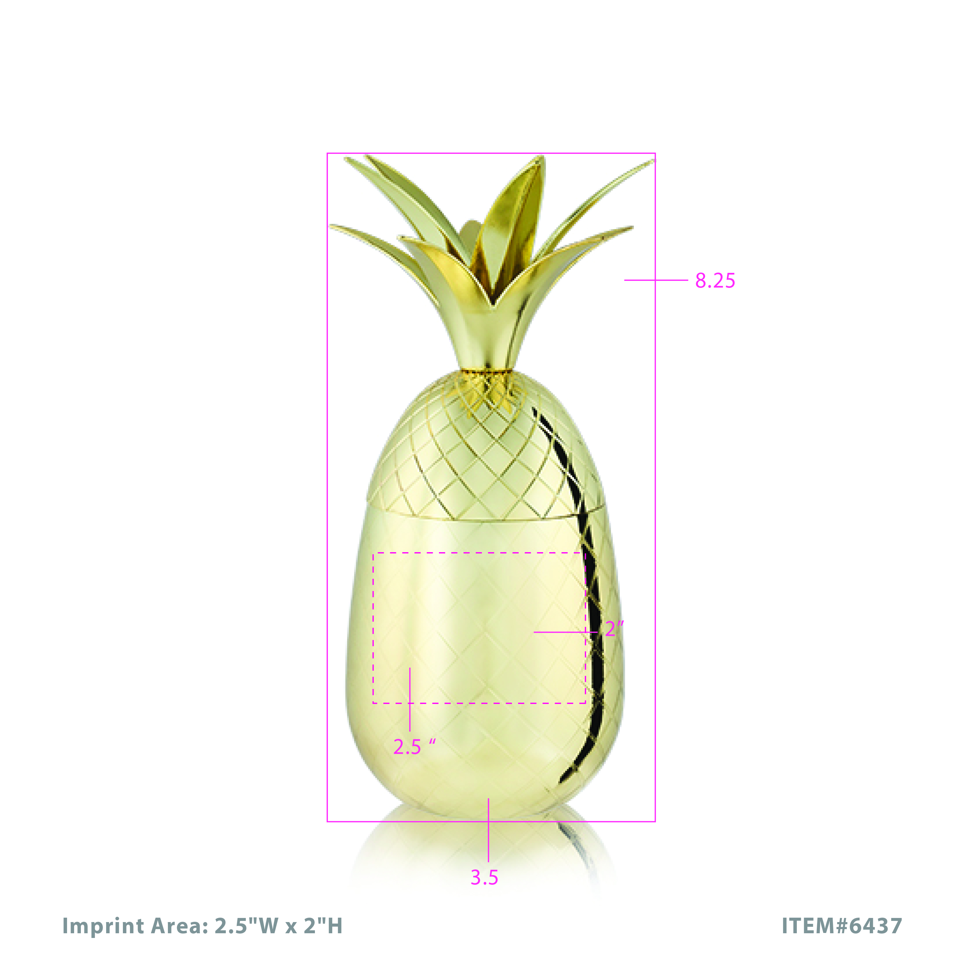 Viski® Gold Pineapple Tumbler 2
