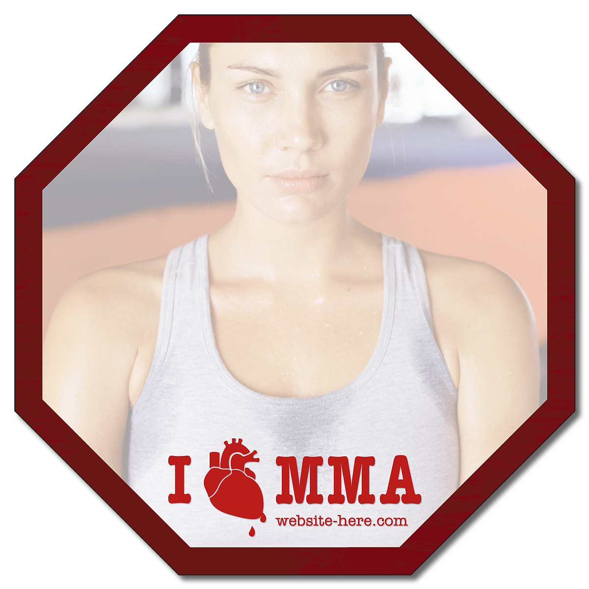 Mini Memo Board Shape - 5x5 Laminated - OCTAGON - 14 pt., custom desk accessory with logo imprint 4